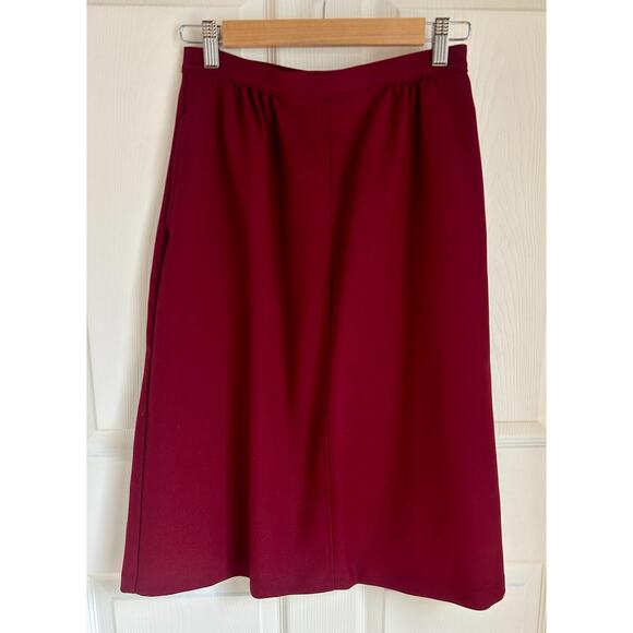 Vintage Levi Strauss & Co Maroon Blazer and Skirt Suit Set Size Small - Picture 7 of 10